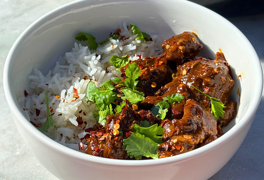 Slow-Cooked Chipotle Venison Stew with Rice